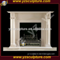 modern nature marble indoor column fireplace mantel for sale